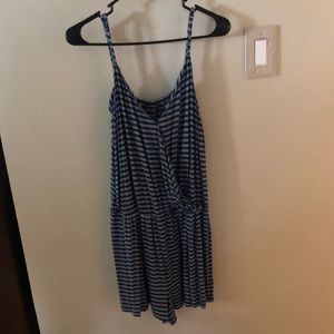 Blue Stripe Romper